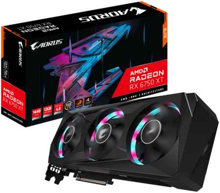 Видеокарта GIGABYTE AMD Radeon RX 6750 AORUS XT ELITE (GV-R675XTAORUS E-12GD)