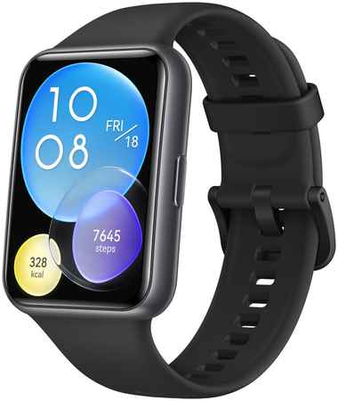 Huawei Смарт-часы Fit 2 Midnight Black Silicone Strap, YDA-B09S черный/черный 965844477471482