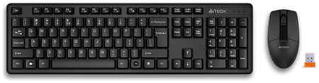 Комплект клавиатура и мышь A4tech 3330N Black 3330N чёрный 965844478348172