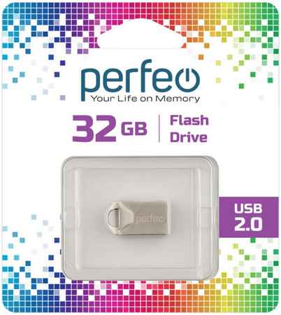 Флешка Perfeo 32GB M10 Metal Series PF-M10MS032 (30014855) 32GB M10 Metal Series (PF-M10MS032)