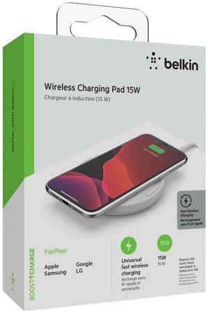 Беспроводное зарядное устройство Belkin WIA002btWH 15W