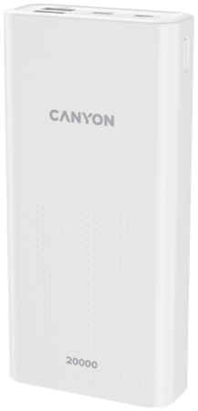 Внешний аккумулятор Canyon PB-2001, 20000мAч, белый [cne-cpb2001w] 965844478907016