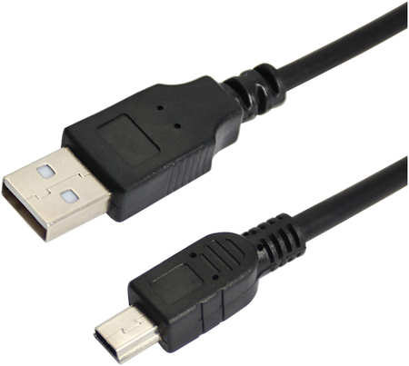 Шнур Rexant, штекер mini USB - штекер USB-A, 0.2 м, черный {18-1131-2} 965844479290701