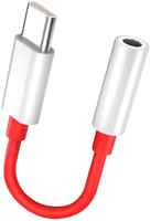Кабель USB Type c - jack 3,5 0,105м,Belsis, BW1421 красный