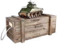 Р/У танк Torro Sherman M4A3, 1/16 2.4G, ИК-пушка, деревянная коробка