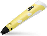 3DPEN-3 3D ручка для творчества (с трафаретами) Yellow+набор пластика 10шт / StoreX24 (StoreX243DPEN-2Yellow)