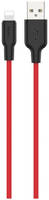 Кабель USB 2.0 A (m) - Lightning (m) 1м Hoco X21 Plus - Черный / Красный (Lightning (m) X21 Plus Черный/Красный)