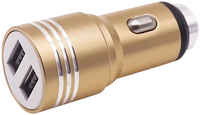 Автомобильное зарядное устройство Energy ET-19A, 2,1A, цвет - золотой (100286)