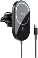 Держатель для iPhone 12 Series с беспроводной зарядкой 15W Hoco CA90 Powerful Черный (CA90PowerfulЧерный)