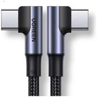 Кабель USB type-c - USB type-c uGreen US335 Right Angle 1 м черный US335 (70696) Right Angle USB-C Cable (угол направо). Длина 1м Серый
