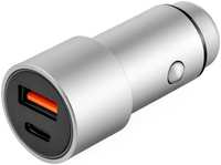 Автомобильное зарядное устройство uBear Ride 20W Max (USB-A, USB Type-C), серый (141169)