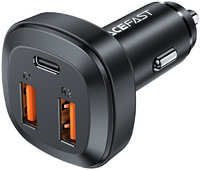 Автомобильное зарядное устройство ACEFAST B9 66W 2USB-A+USB-C. Цвет: Автомобильное зарядное устройство ACEFAST B9 66W 2USB-A+USB-C three port metal car charger. Цвет: