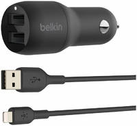 Автомобильное зарядное устройство Belkin Boost Charge Dual USB-A 24W CCD001bt1MBK (Black)