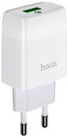 Сетевое зарядное устройство Hoco C72Q, 1xUSB, 3 A, white