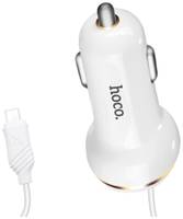 АЗУ Hoco Z14 White зарядка 3.1А USB-порт + встроеный витой кабель microUSB, белый (Z14m White)