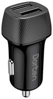 Зарядное устройство USB Dorten Car Quick Charger 2-Port USB Smart ID 12W Black (378321)