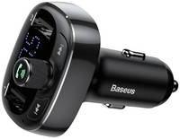 Автомобильное ЗУ 2xUSB Baseus T typed Bluetooth MP3 - Черное (CCALL-TM01)