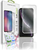 Защитное полноклеевое стекло LuxCase для iPhone XR, iPhone 11, 2.5D, Белая рамка, 78156