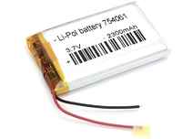 Аккумуляторная батарея OEM Li-Pol 7.5*40*61мм 2pin 3.7V/2300mAh