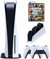 Игровая приставка Sony PlayStation 5 (3-ревизия)+2-й геймпад+зарядное+Grand Theft Auto (1200A/16A/18A)