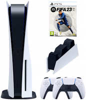 Игровая приставка Sony PlayStation 5 (3-ревизия)+2-й геймпад+зарядное+FIFA-23(диск) (12(00-16-18)A)