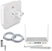 NETGIM Роутер 3G/4G-WiFi Keenetic Hero 4G+ LTE cat.6, до 300 Мбит/c с уличной антенной Kroks 15 д