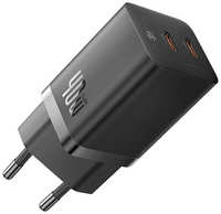 Сетевое зарядное устройство Baseus CCGP180101, 2xType-C, GaN Pro, QC 40W, черный