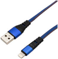 Переходник USB - USB-A / Lightning Rexant USB - Lightning 2.4 A 1 м синий (000004469)