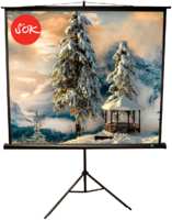 S’OK Экран Cinema S'OK SCPST-150x150BLCK 84'' 1:1 напольный, на треноге, Matt