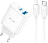 Сетевое зарядное устройство Hoco C105Ai lightning 1xUSB, 1xUSB Type-C 3 А