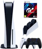 Игровая приставка Sony PlayStation 5 (3-ревизия)+2-й геймпад(черный)+зарядное+Gran Turismo (CUSA)
