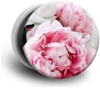 Case Place Попсокет белый с рисунком ″Розовые и белые пионы″ POP01-110-2 (POP011109R100680)