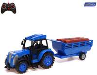 Автоград Трактор радиоуправляемый «Фермер», с прицепом, работает от аккумулятора, Радиоуправляемая игрушка