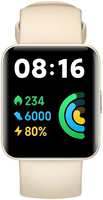 Смарт-часы Xiaomi Redmi Watch 2 Lite GL, 1.55″, TFT, GPS, замер SpO2, 262 мАч, бежевые