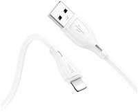 Кабель USB HOCO X61 Ultimate silicone USB - Lightning 2.4А, 1м, белый (092120)