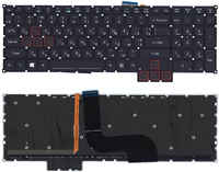 OEM Клавиатура для ноутбука Acer Predator 15 G9-591 черная с подсветкой
