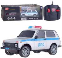 Технопарк Машина р / у LADA Полиция 18 см, (свет, сер) в коробке (LADA4X4-18LPOL-GY)