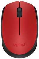 Беспроводная мышь Logitech M171 черный, красный (910-004641)