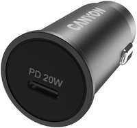 Авто З / У Canyon C-20 черный PD 20W зарядный порт USB-C