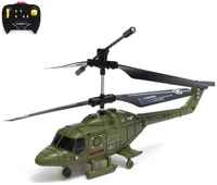 Bazar Вертолет радиоуправляемый «Армия», заряд от USB, свет, цвет зелёный (7817334)