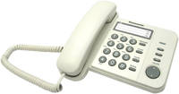 Проводной телефон Panasonic KX-TS2352RUW белый