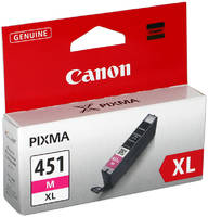 Картридж для струйного принтера Canon CLI-451M XL (6474B001) пурпурный, оригинал