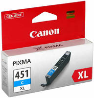 Картридж для струйного принтера Canon CLI-451C XL (6473B001) голубой, оригинал