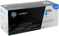 Картридж для лазерного принтера HP 650A (CE271A) голубой, оригинал