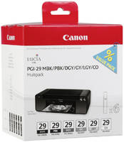 Картридж для струйного принтера Canon PGI-29 (4868B018) цветной, оригинал PGI-29 MBK/PBK/DGY/GY/LGY/CO