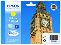 Картридж для струйного принтера Epson C13T70344010, желтый, оригинал t7034 L