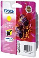 Картридж для струйного принтера Epson T0734 С13Т10544A10, желтый, оригинал T0734 (С13Т10544A10)
