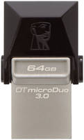Флешка Kingston DataTraveler microDuo 64ГБ Grey / Black (DTDUO3 / 64GB) (DTDUO3/64GB)