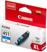 Картридж для струйного принтера Canon CLI-451 C голубой, оригинал CLI-451C