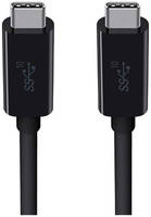 Кабель Belkin F2CU030 Type-C 1м Black 3.1 USB-C to USB-C (F2CU030bt1M-BLK)